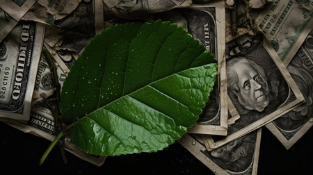 commerce leaves moneyの素材