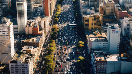 urban top view roadの素材