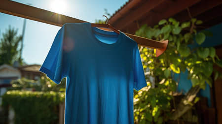 fashion blue tshirtの素材