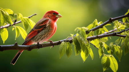 nature red finchの素材