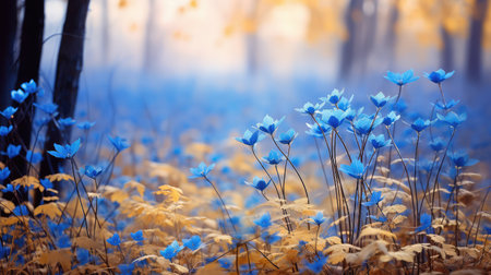 wildflowers blue fallの素材