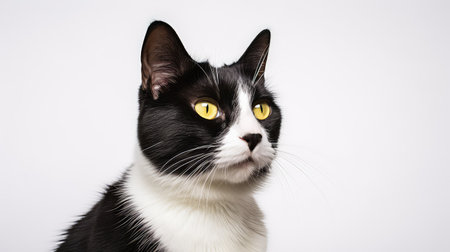 regal cat head white backgroundの素材