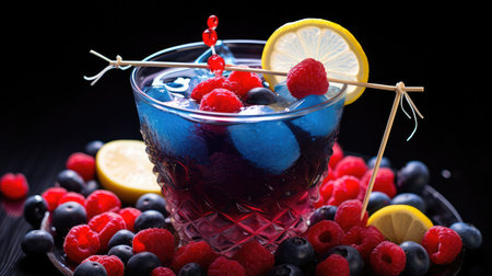 garnish blue cocktailの素材