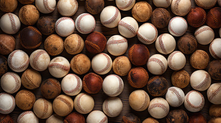 rustic baseball texture backgroundの素材
