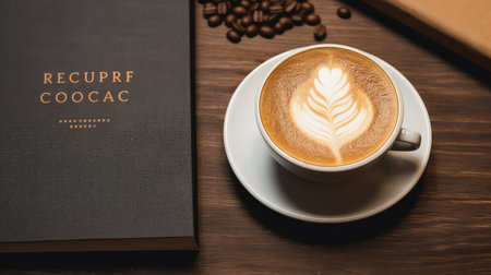 cover book mockup coffeeの素材