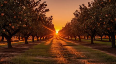 light peach treesの素材