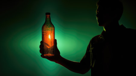 glow bottle backgroundの素材