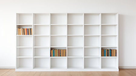 contrast empty book shelfの素材