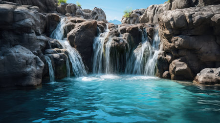 rocky water transparent backgroundの素材