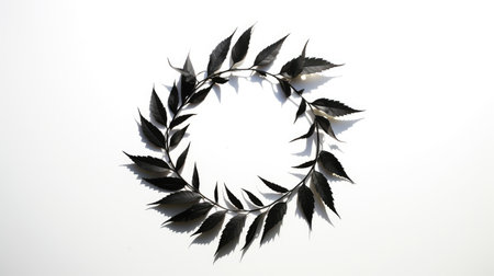 visual leaf wreath silhouetteの素材