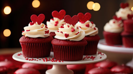 velvet red cupcakeの素材