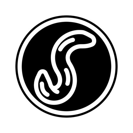 pinworm parasite glyph icon vector illustrationのイラスト素材