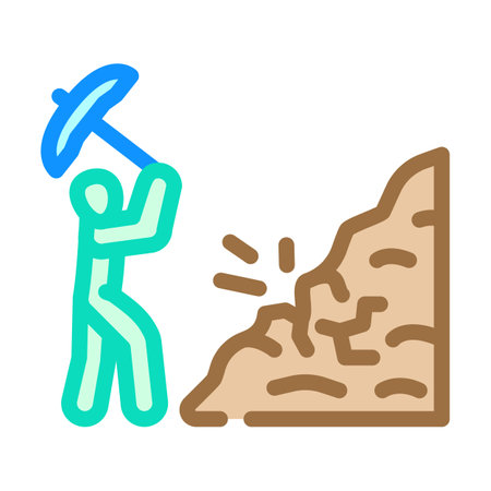 hard work success life color icon vector illustrationのイラスト素材