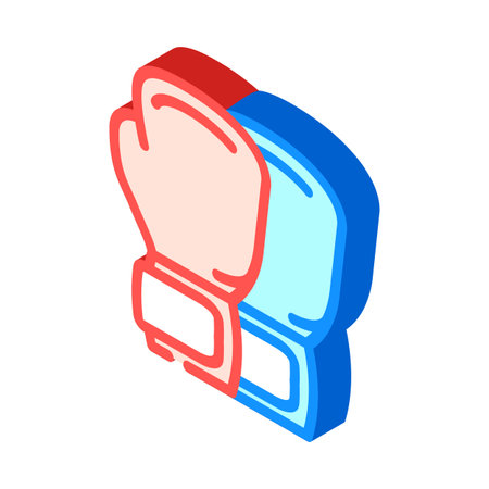boxing gloves fitness tool isometric icon vector illustrationのイラスト素材