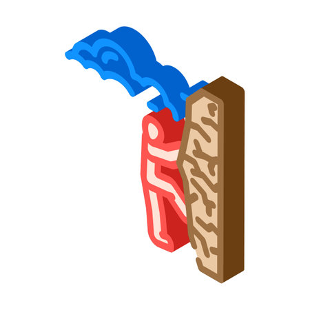 diligence success life isometric icon vector illustrationのイラスト素材