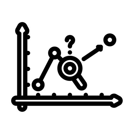 predictive analytics machine learning line icon vector illustrationのイラスト素材