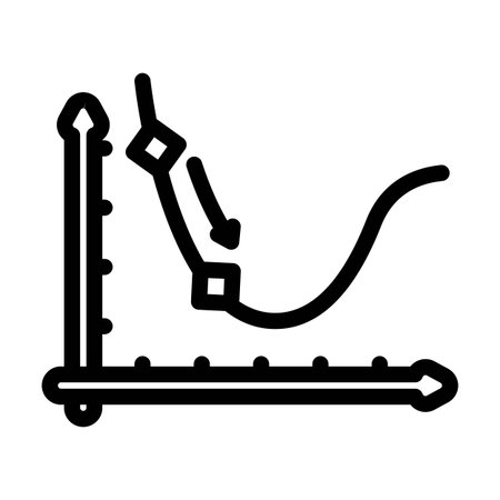 gradient descent arrow machine learning line icon vector illustrationのイラスト素材