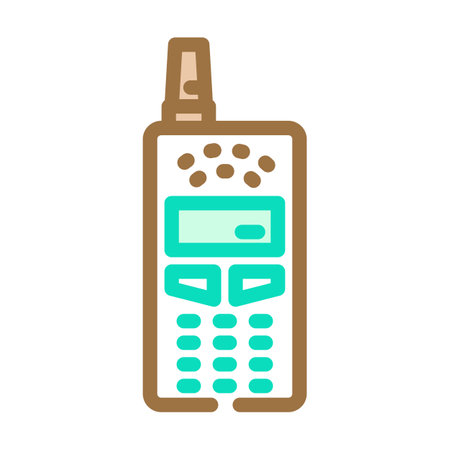 early mobile phone network color icon vector illustrationのイラスト素材