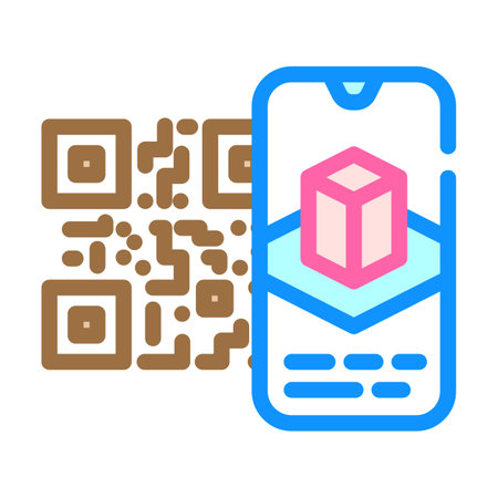 ar marker augmented reality color icon vector illustrationのイラスト素材