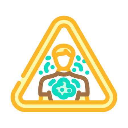 fume warning bleach color icon vector illustrationのイラスト素材