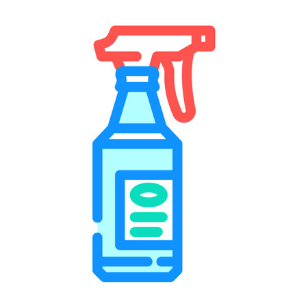 spray bottle bleach color icon vector illustrationのイラスト素材