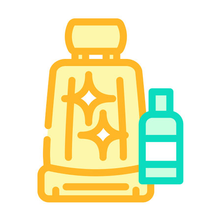 leather conditioner car care color icon vector illustrationのイラスト素材