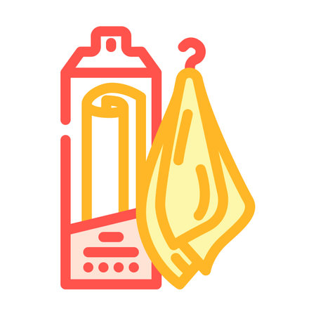 drying chamois car care color icon vector illustrationのイラスト素材