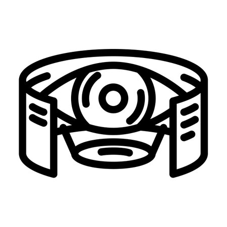 eye icon with ar augmented reality line icon vector illustrationのイラスト素材