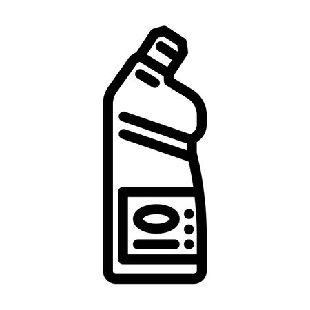 chlorine bleach line icon vector illustrationのイラスト素材