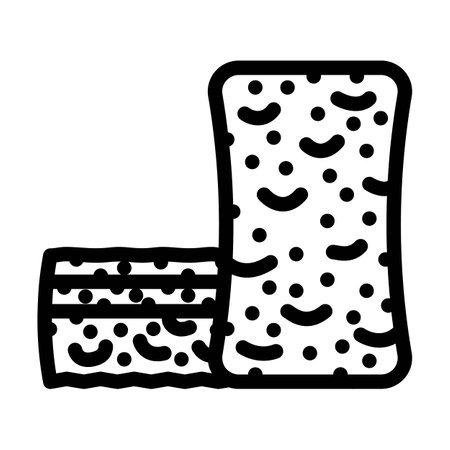 cleaning sponge bleach line icon vector illustrationのイラスト素材