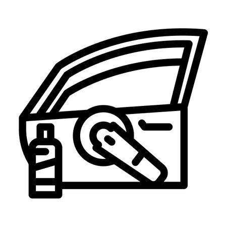 polishing compound car care line icon vector illustrationのイラスト素材