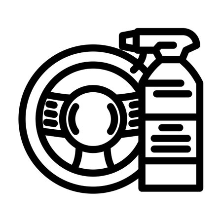 interior protectant car care line icon vector illustrationのイラスト素材