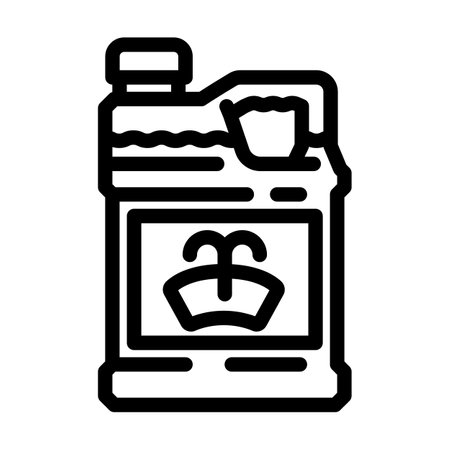 windshield washer fluid car care line icon vector illustrationのイラスト素材