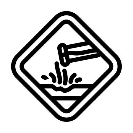 chemical safety label line icon vector illustrationのイラスト素材