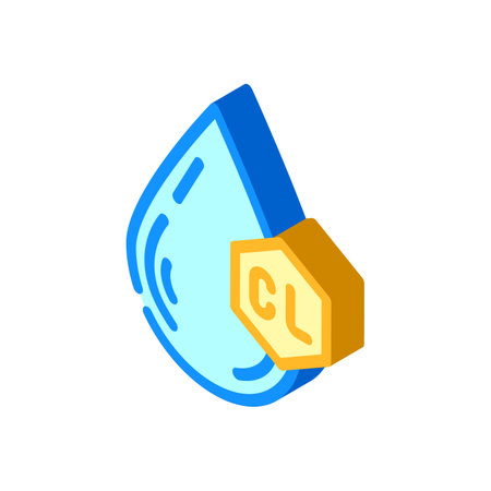droplet bleach isometric icon vector illustrationのイラスト素材