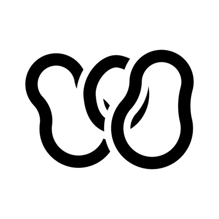 elastic bands orthodontist glyph icon vector illustrationのイラスト素材