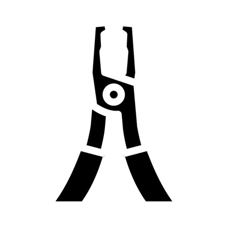 bracket remover orthodontist glyph icon vector illustrationのイラスト素材