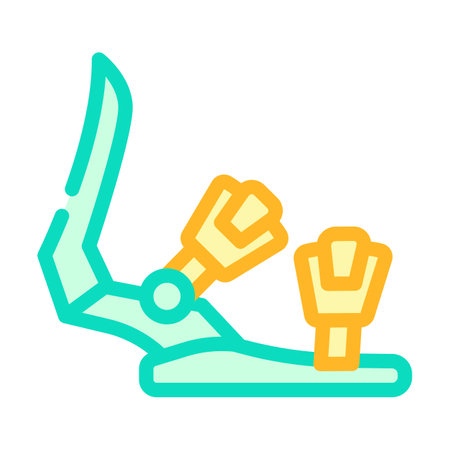 bindings snowboard color icon vector illustrationのイラスト素材