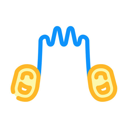 tongue crib orthodontist color icon vector illustrationのイラスト素材