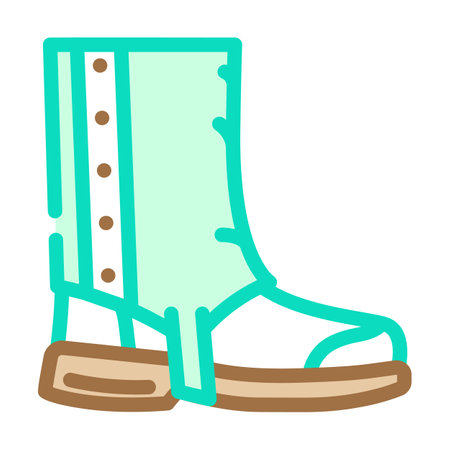 gaiter footwear tourism color icon vector illustrationのイラスト素材