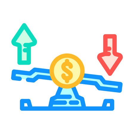 variable expenses budget planning color icon vector illustrationのイラスト素材