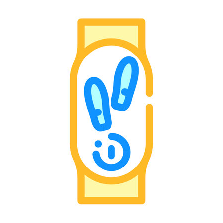 wristband step counter wearable fitness color icon vector illustrationのイラスト素材