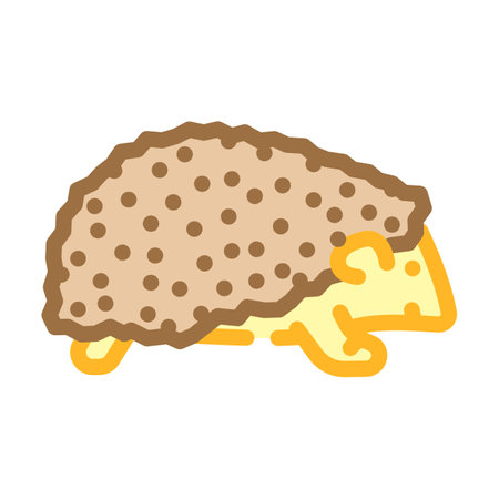 hedgehog pet home color icon vector illustrationのイラスト素材