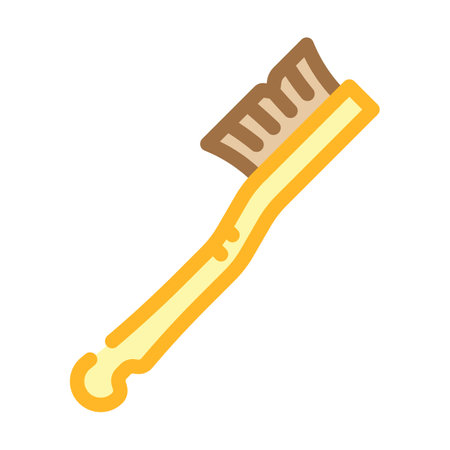 shoe brush clothes care color icon vector illustrationのイラスト素材
