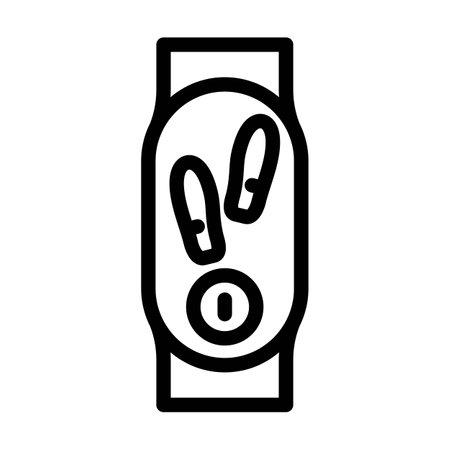 wristband step counter wearable fitness line icon vector illustrationのイラスト素材