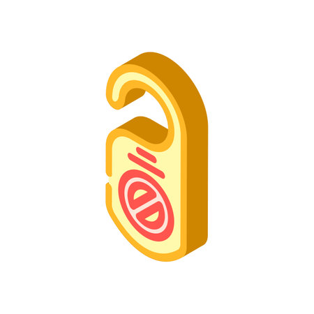 do not disturb hybrid work isometric icon vector illustrationのイラスト素材