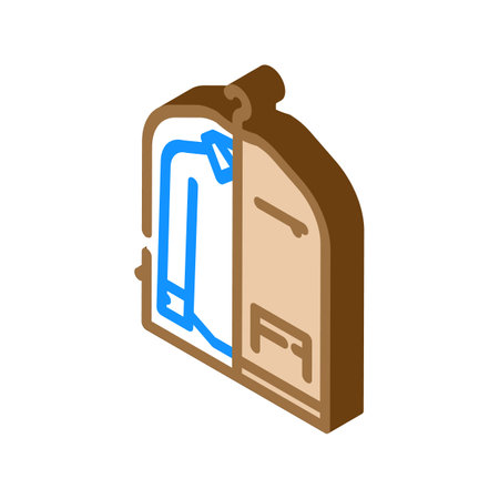 garment bag clothes care isometric icon vector illustrationのイラスト素材
