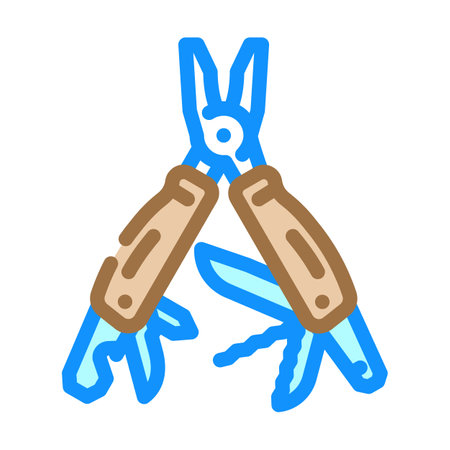 multi tool titanium color icon vector illustrationのイラスト素材