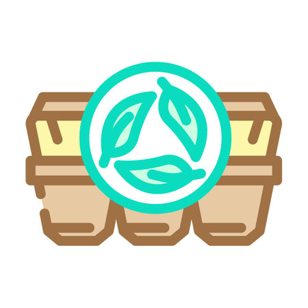compostable packaging sustainable beauty color icon vector illustrationのイラスト素材
