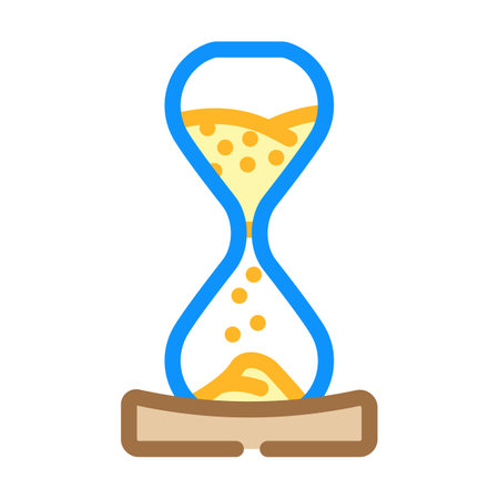 hourglass slow living color icon vector illustrationのイラスト素材